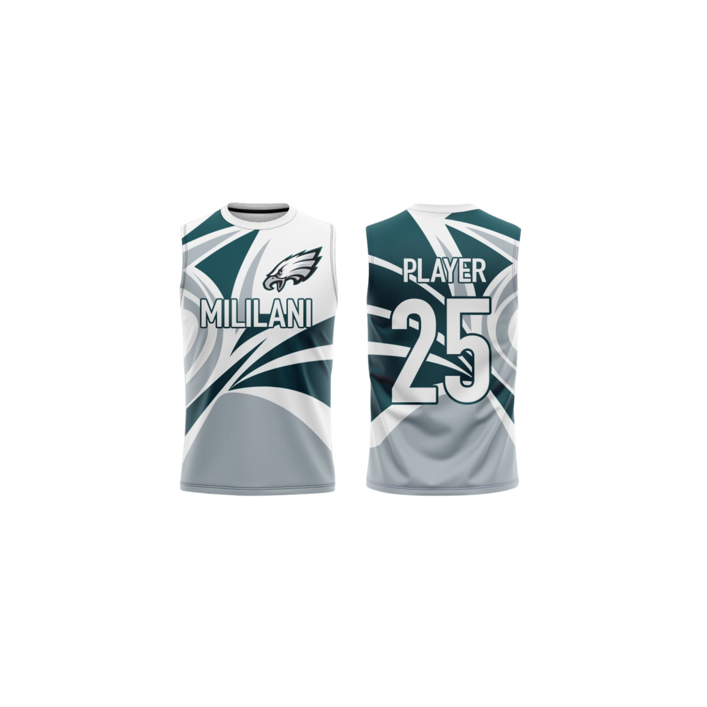 *CUSTOM* Mililani Eagles Flag Football Parent/Coach Booster - Short Sleeve / Sleeveless Shirt
