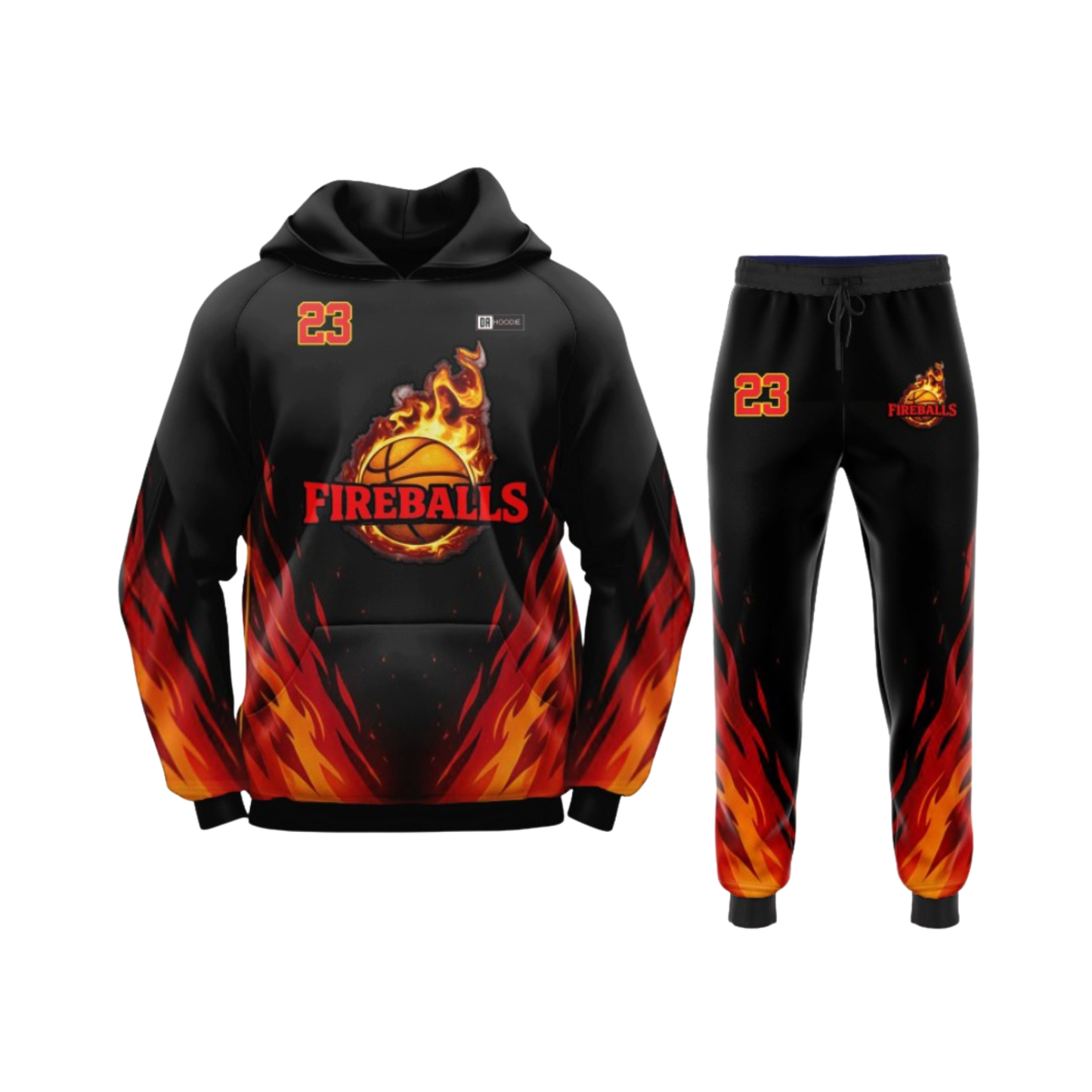 Fireballs Basketball Hoodie & Pants Set - ADULT