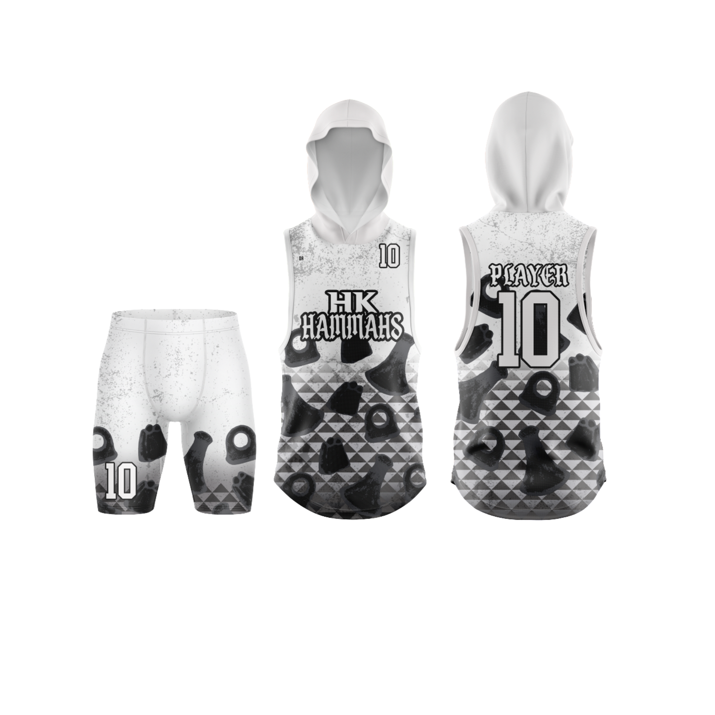 *CUSTOM* HK Hammahs Flag Football Jersey Set - WHITE