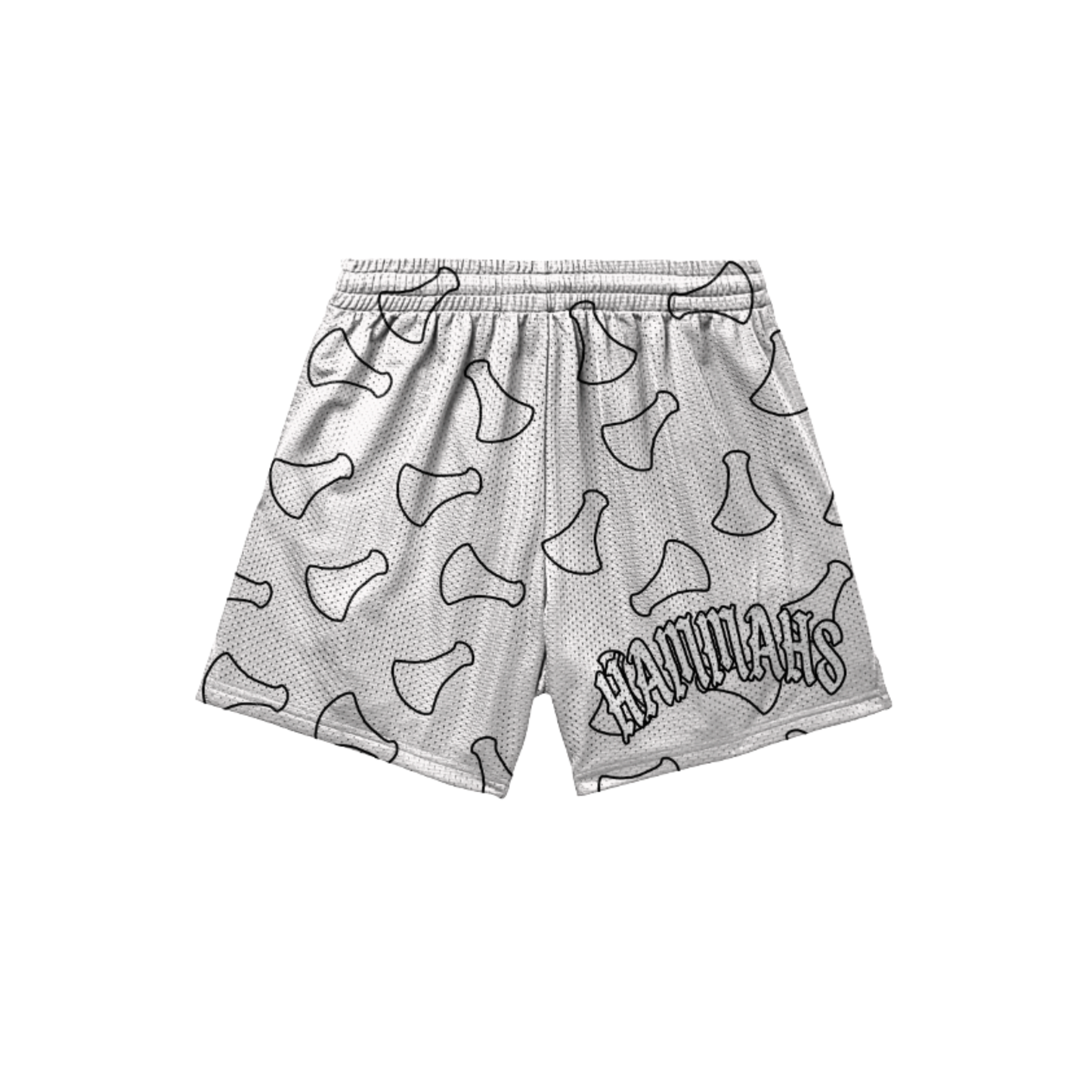 *CUSTOM* Mesh Shorts - HK Hammahs Flag Football Team - WHITE