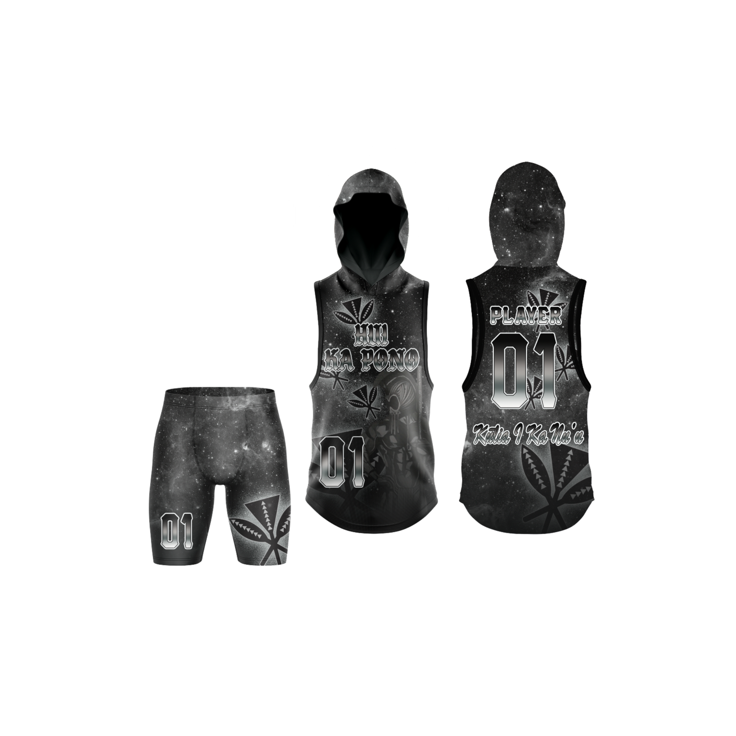 Hui Ka Pono Flag Football Jersey Combo - Black White