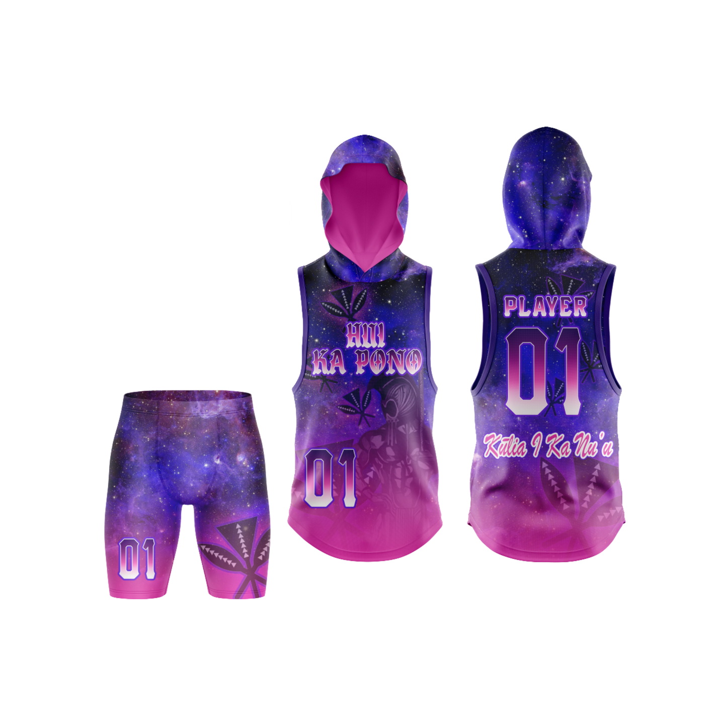Hui Ka Pono Flag Football Jersey Combo - Purple Pink