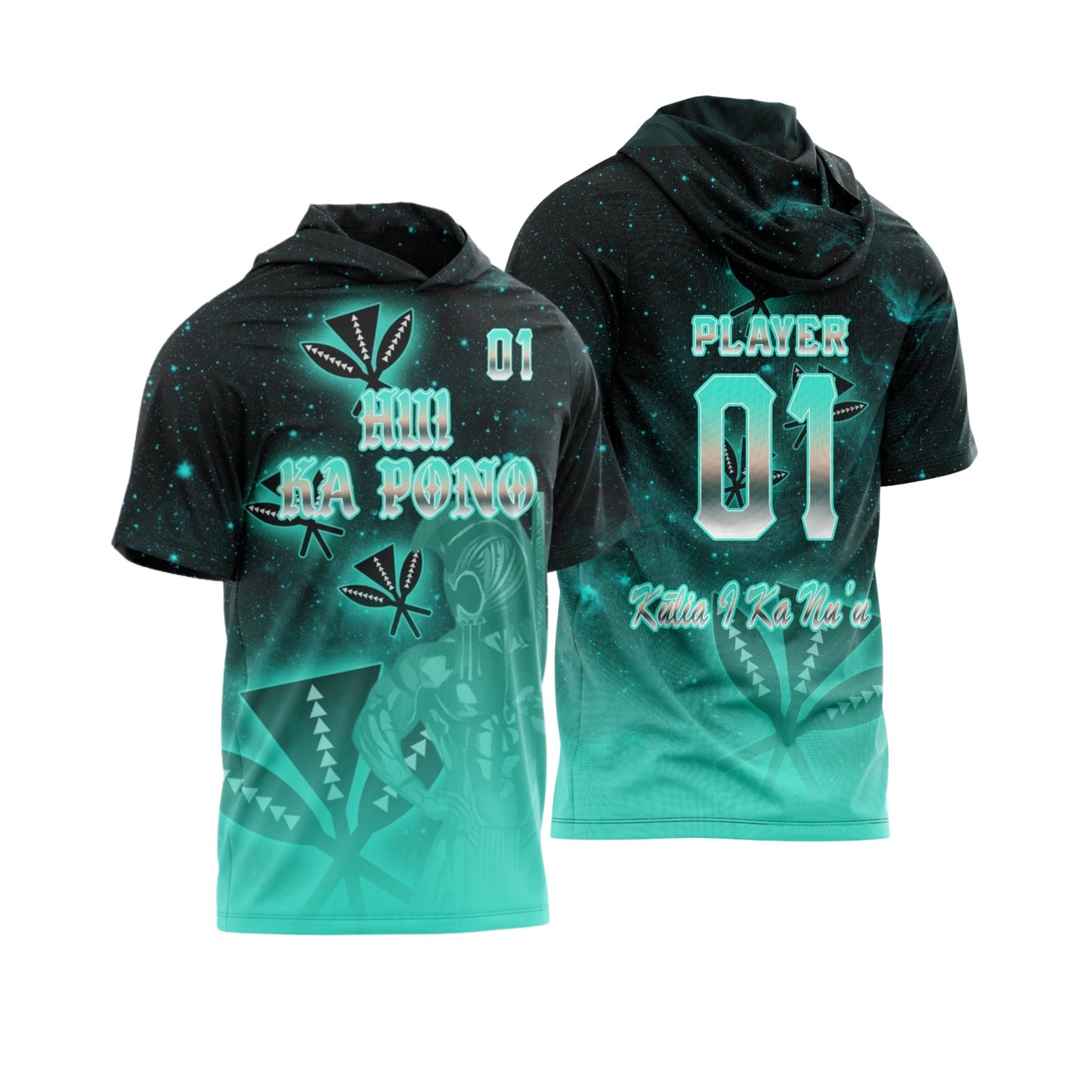 Hui Ka Pono Parent Booster Short Sleeve Shirt - Black Teal
