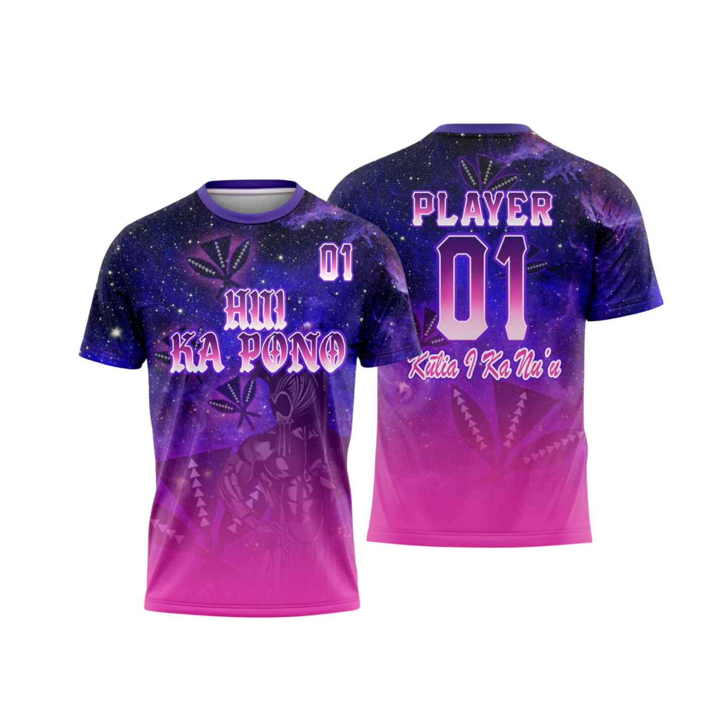 Hui Ka Pono Parent Booster Short Sleeve Shirt - Purple Pink