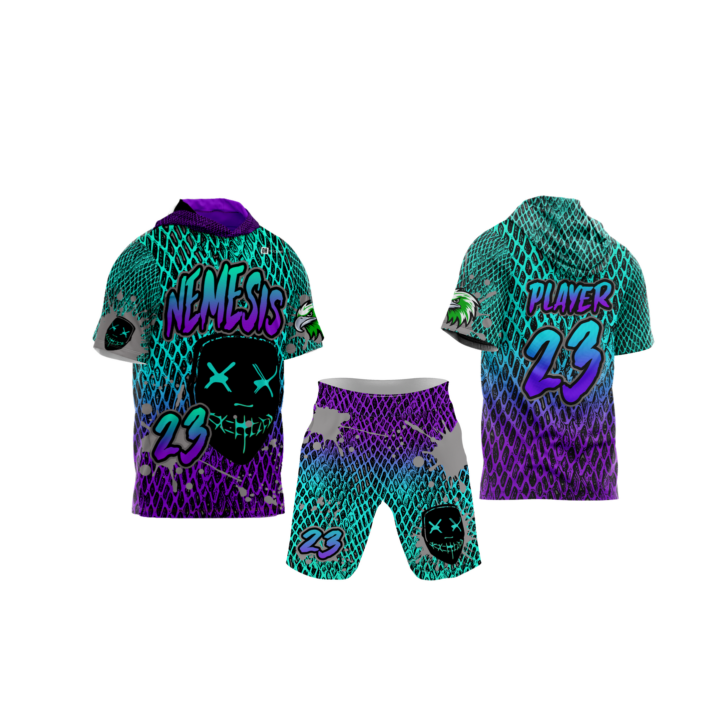*CUSTOM* Nemesis Flag Football Jersey Combo - Teal Purple