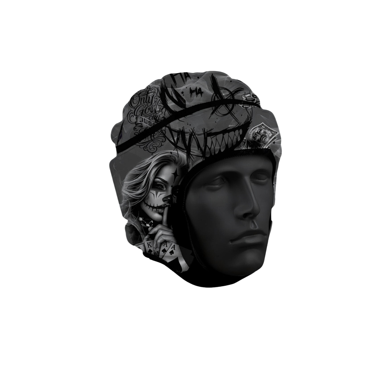 Nemesis Tattoo Flag Football Helmet - Black