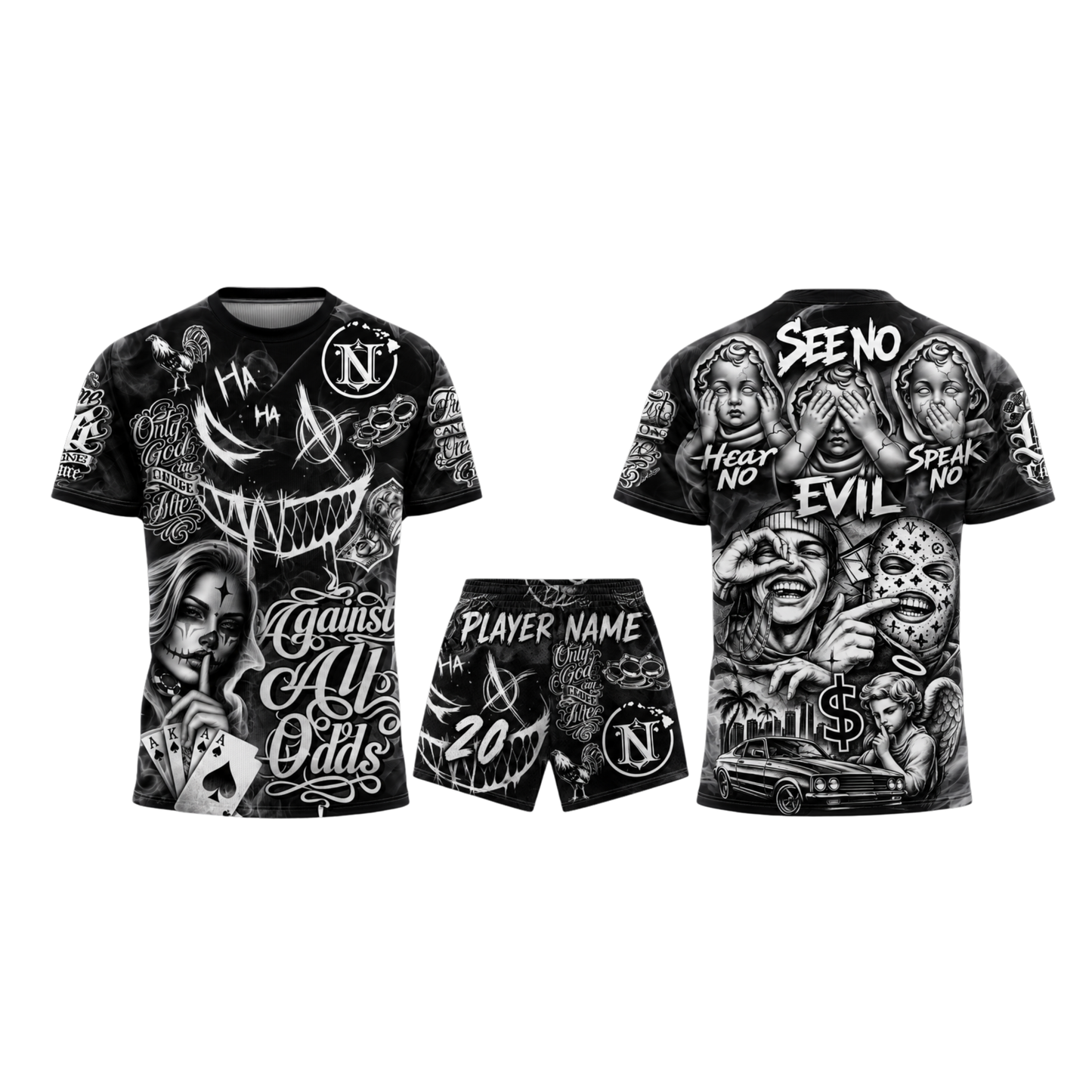 Nemesis Flag Football Jersey Combo - Tattoo BLACK