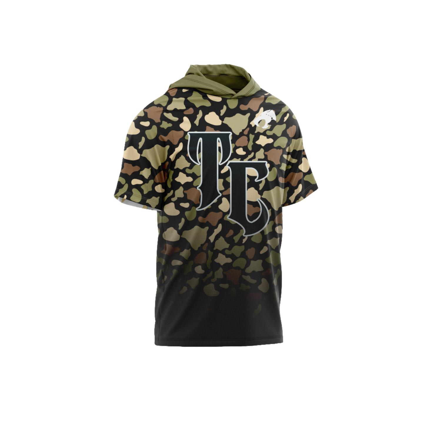 Thundercats Football Parent Short Sleeve Shirt Booster Hawaii Camo - Black