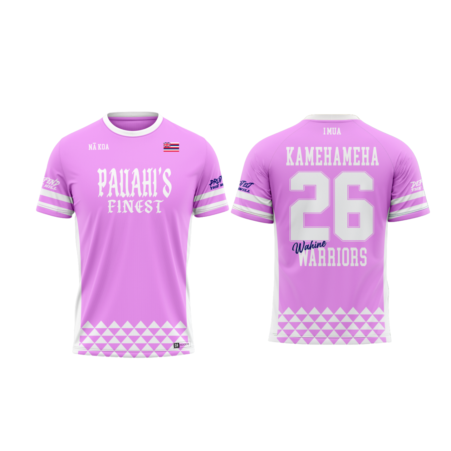 Warriors Pauahi's Finest Parent Booster Short Sleeve Shirt - Pink