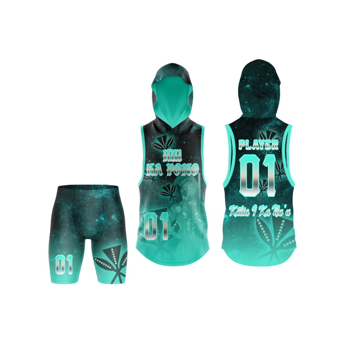 Hui Ka Pono Flag Football Jersey Combo - Black Teal