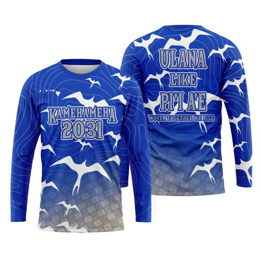 Kamehameha Class of 2031 Long Sleeve Shirt Blue