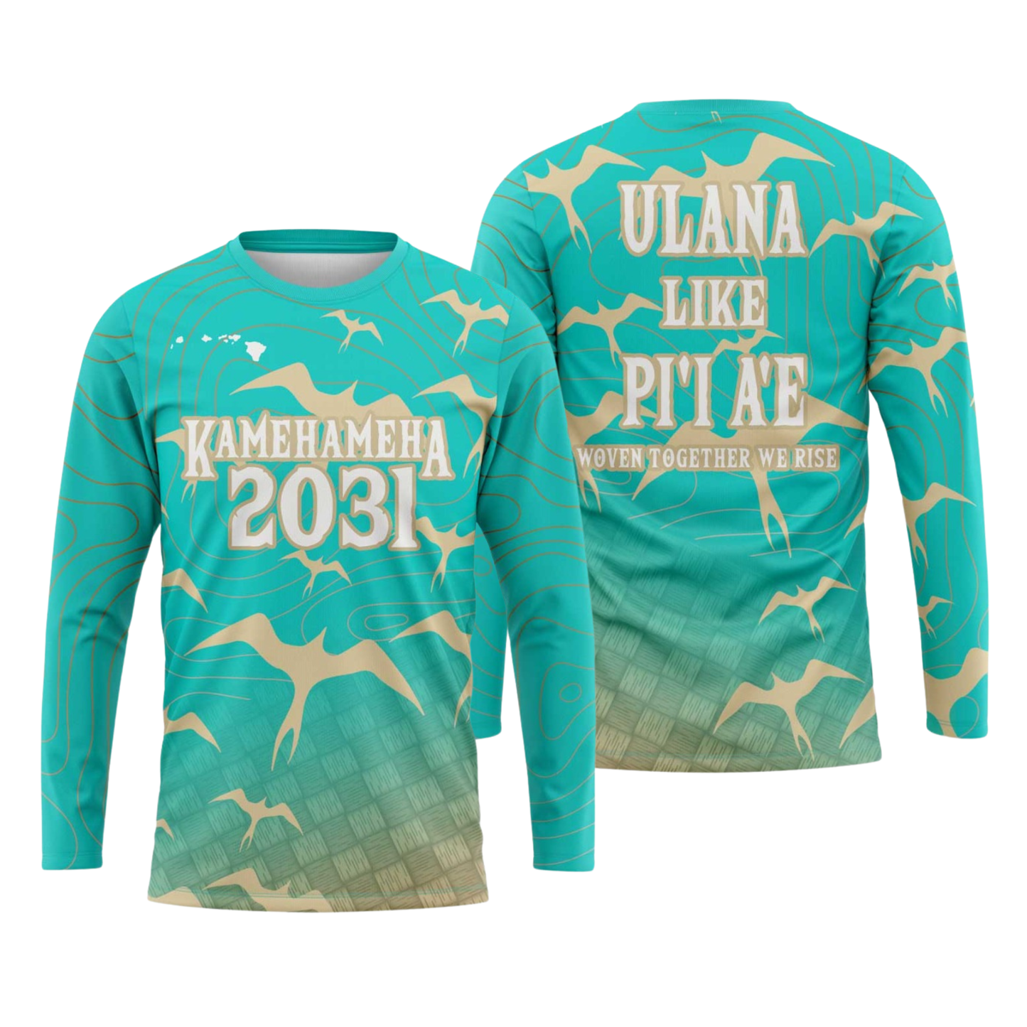 Kamehameha Class of 2031 Long Sleeve Shirt Teal