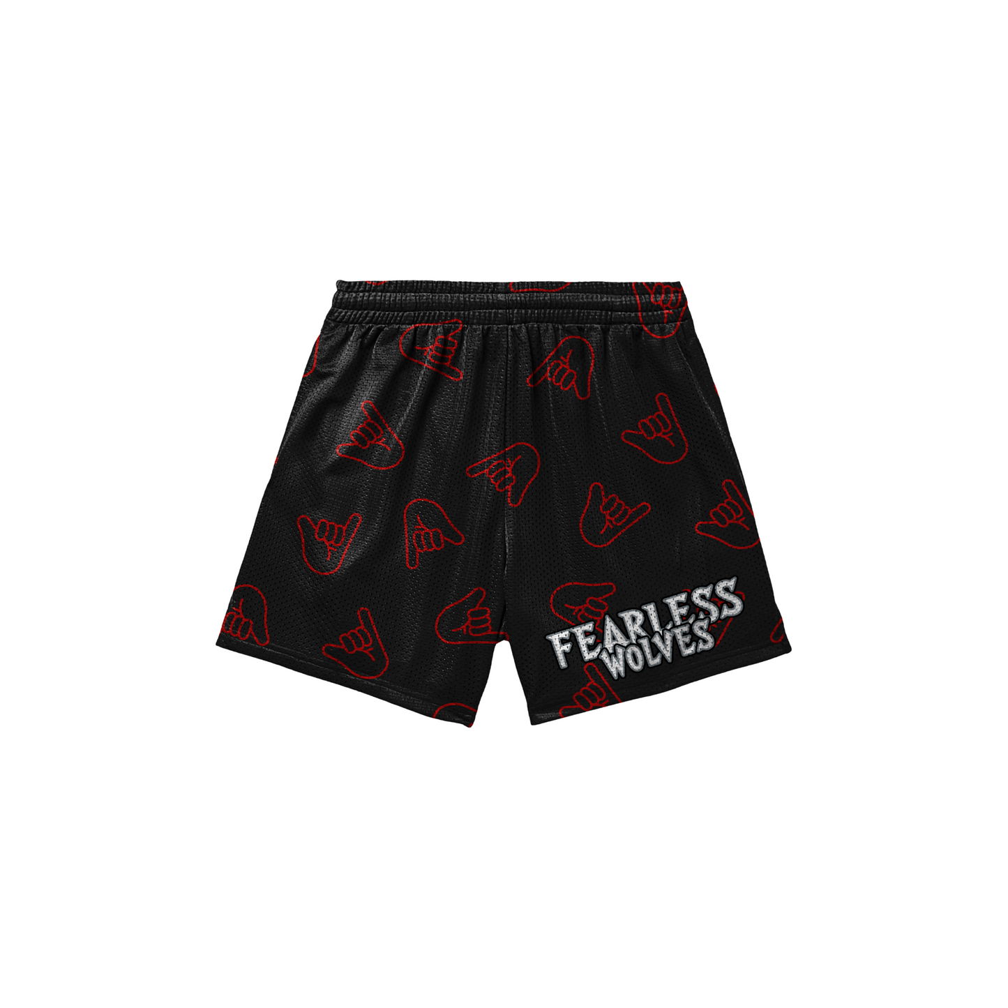 *CUSTOM* Fearless Wolves Shaka Mesh Shorts