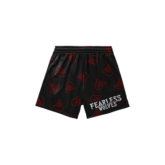 *CUSTOM* Fearless Wolves Shaka Mesh Shorts