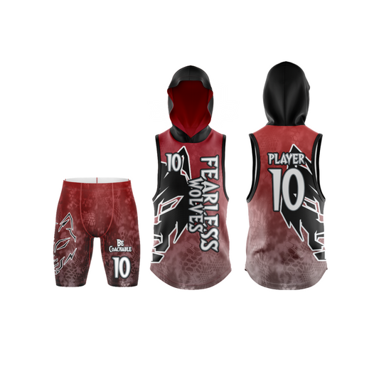 *CUSTOM* Fearless Wolves Flag Football Jersey Combo - RED