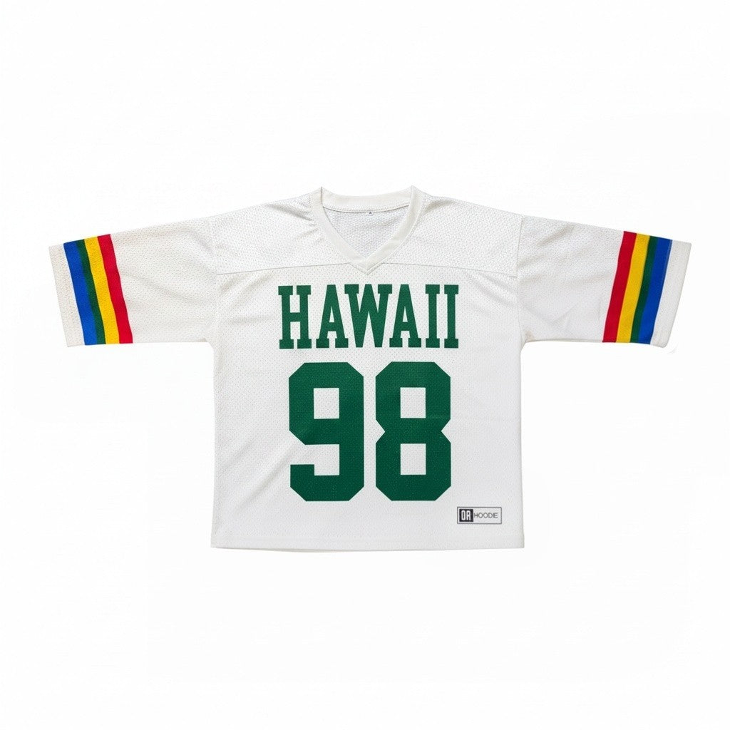 Hawaii Fan Game Day Mesh Jersey - Vintage White