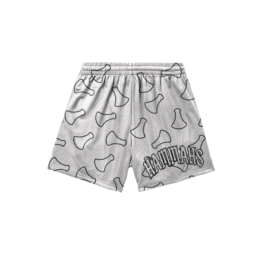 *CUSTOM* Mesh Shorts - HK Hammahs Flag Football Team - WHITE