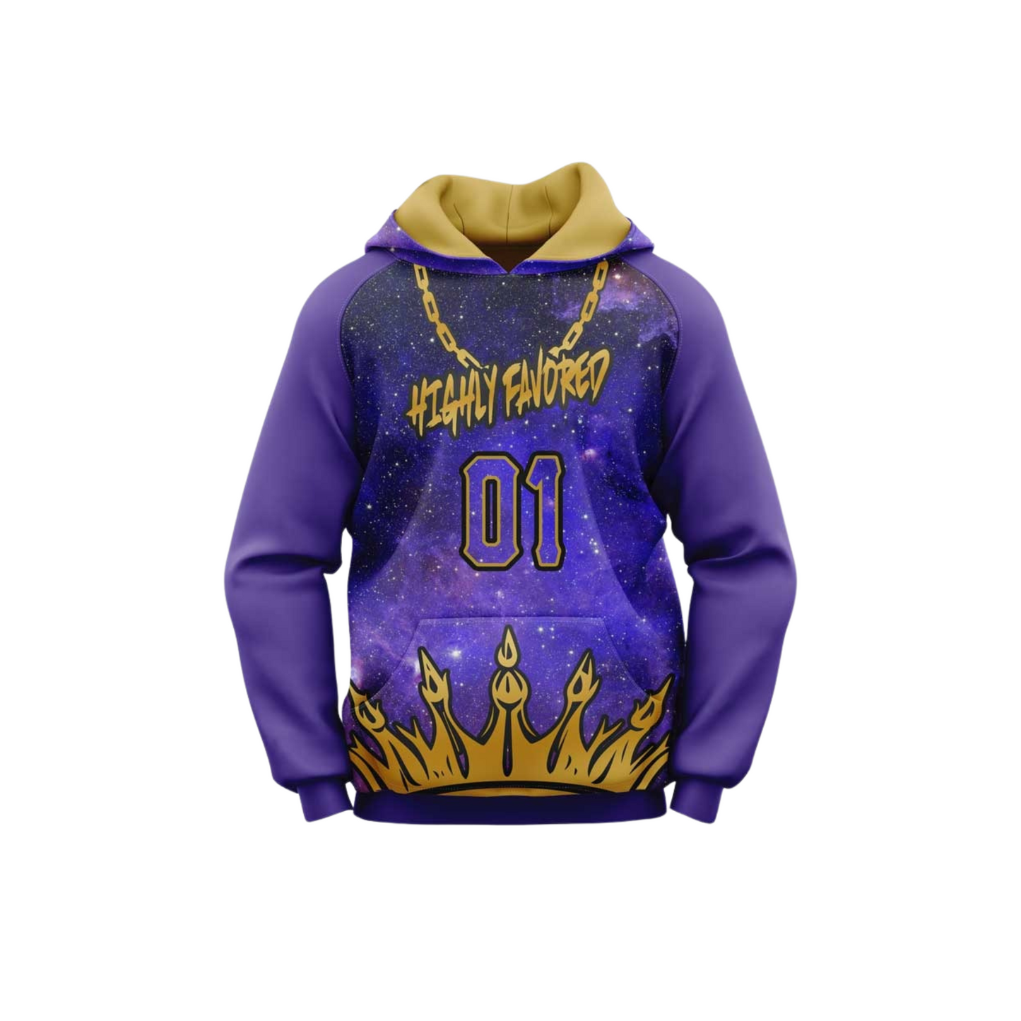 Highly Favored Flag Football Hoodie Top Only - ADULT