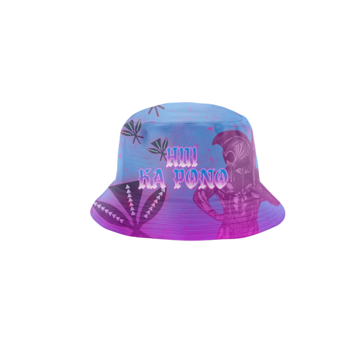 Hui Ka Pono Bucket Hat - Blue Pink