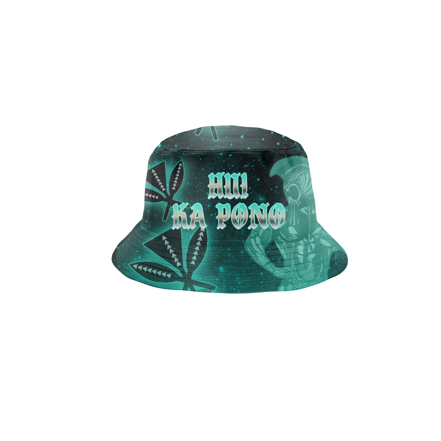 Hui Ka Pono Bucket Hat - Black Teal