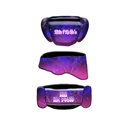 Hui Ka Pono Flag Football Crown Helmet - Purple Pink