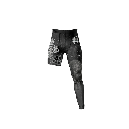 Hui Ka Pono Compression Pants - Black White