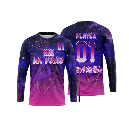 Hui Ka Pono Flag Football Parent/Coach Long Sleeve Shirt - Purple