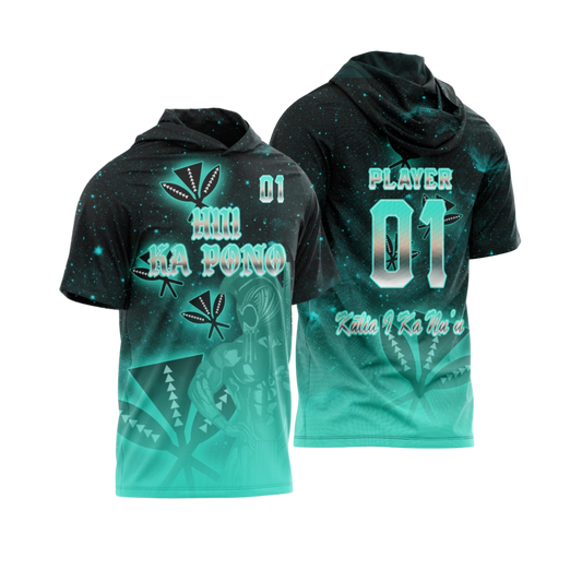 Hui Ka Pono Parent Booster Short Sleeve Shirt - Black Teal