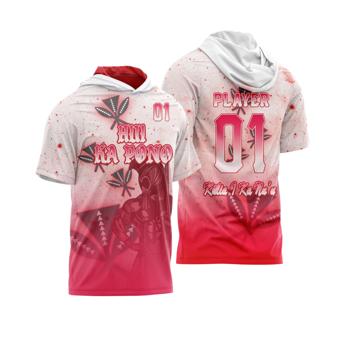 Hui Ka Pono Parent Booster Short Sleeve Shirt - White Red