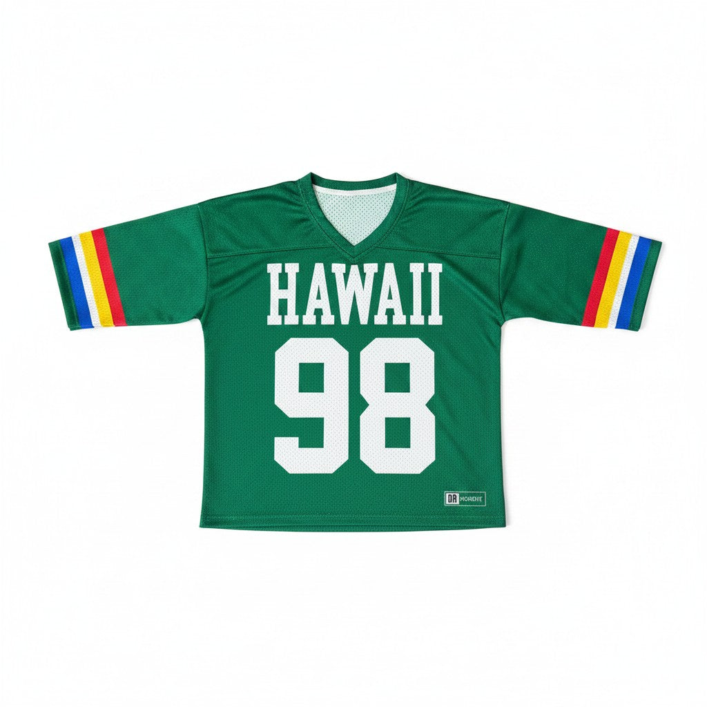 Hawaii Fan Game Day Mesh Jersey - Vintage Green