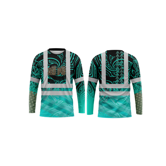 *CUSTOM* Kū Pū Football Parent/Coach Booster - Reflective Long Sleeve Shirt