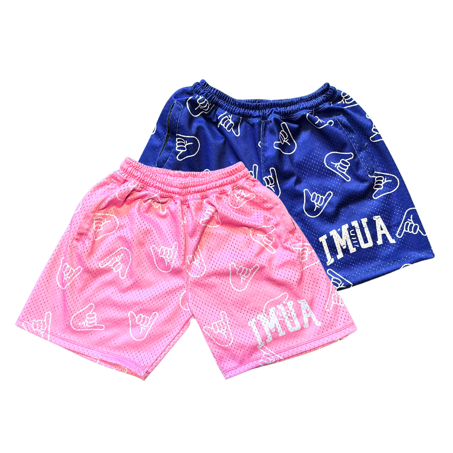 *PRE-ORDER* Mesh Shorts - IMUA Shaka PINK | BLUE