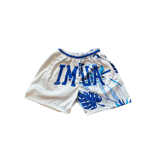 *PRE-ORDER* Mesh Shorts - IMUA Tropical WHITE