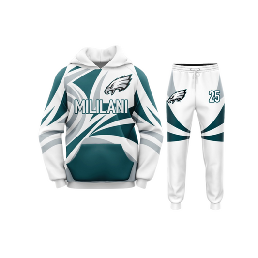 *CUSTOM* Mililani Eagles Flag Football Hoodie & Pants Set - YOUTH
