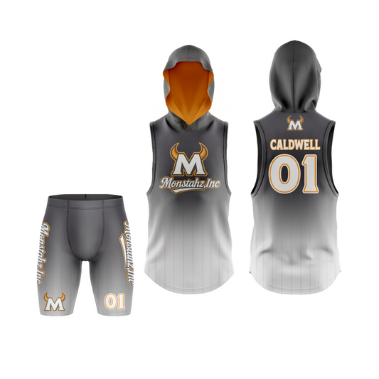 Monstahz Inc Flag Football Dark Grey Jersey Set - Compression