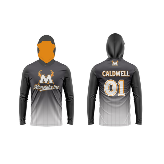 Monstahz Inc Flag Football Coach/Parent Booster - Long Sleeve Shirt - Dark Grey