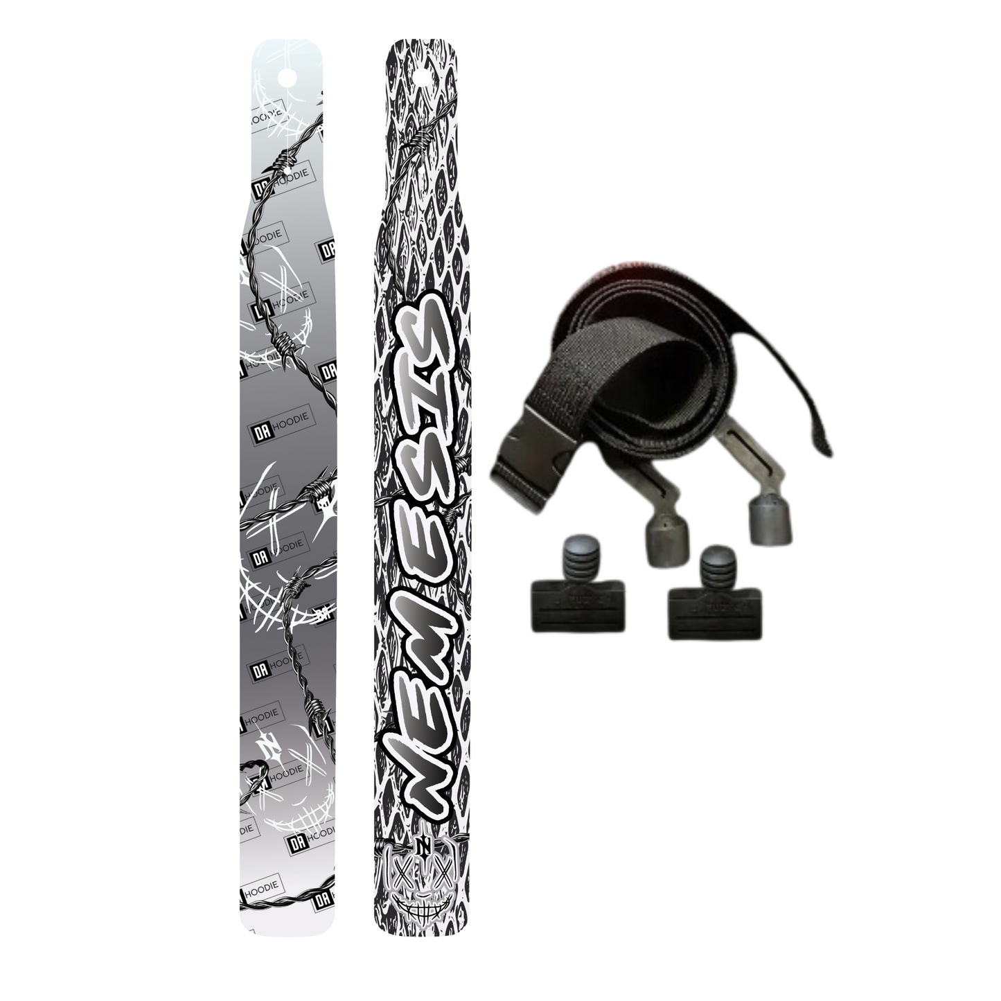 Nemesis Black Flag Football - Flags w/ Pop-socket System