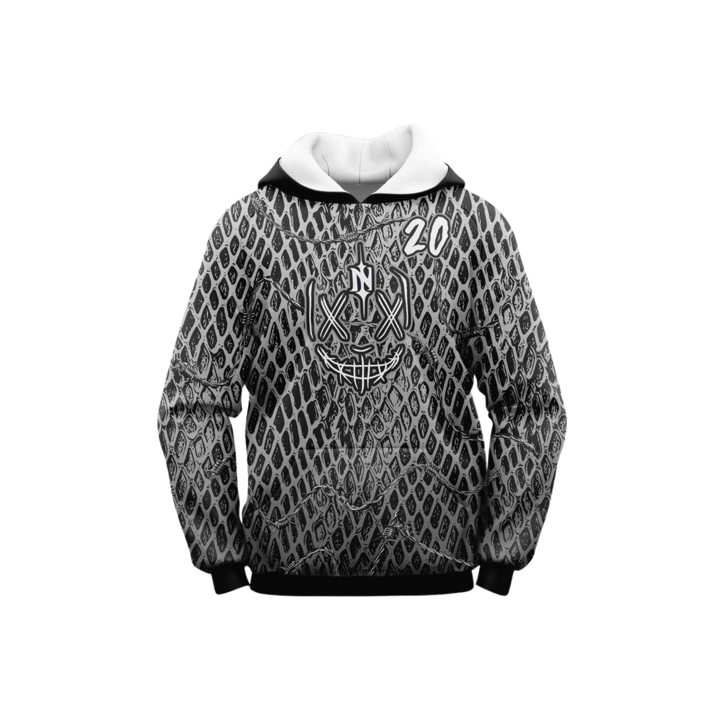 Nemesis Flag Football Hoodie Top Only - BLACK