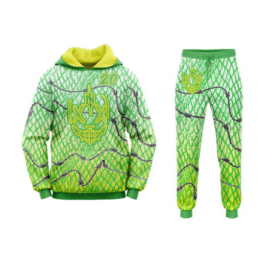 Nemesis Football Hoodie & Pants Set GREEN - YOUTH