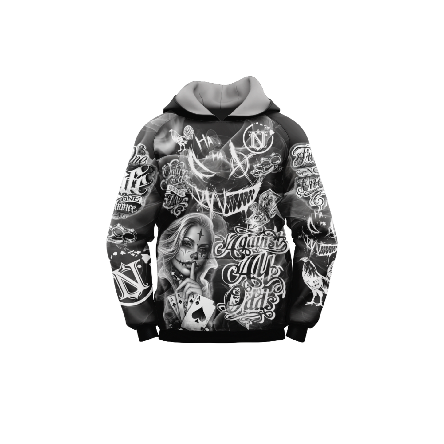 Nemesis Tattoo Flag Football Hoodie Top Only - YOUTH