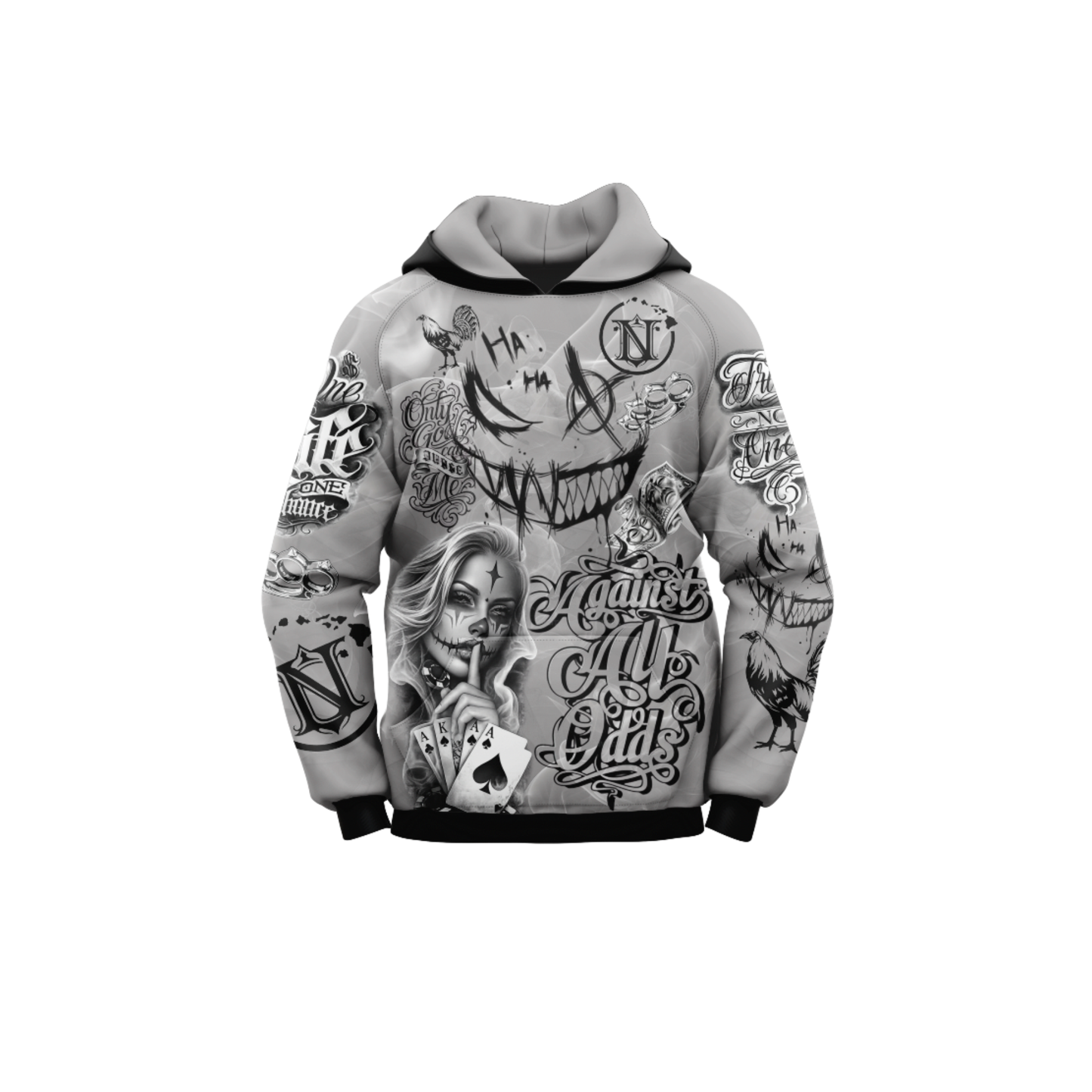 Nemesis Tattoo Flag Football Hoodie Top Only - YOUTH