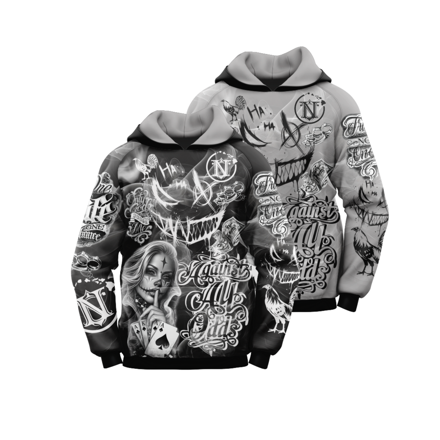 Nemesis Tattoo Flag Football Hoodie Top Only - YOUTH