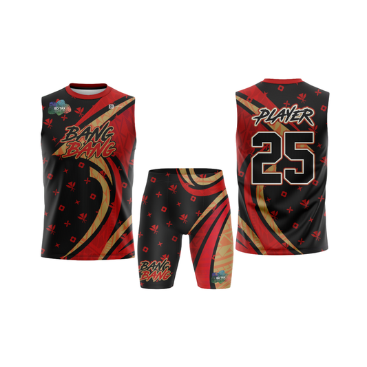 Niner Empire Flag Football Jersey Combo Compression Shorts - Black
