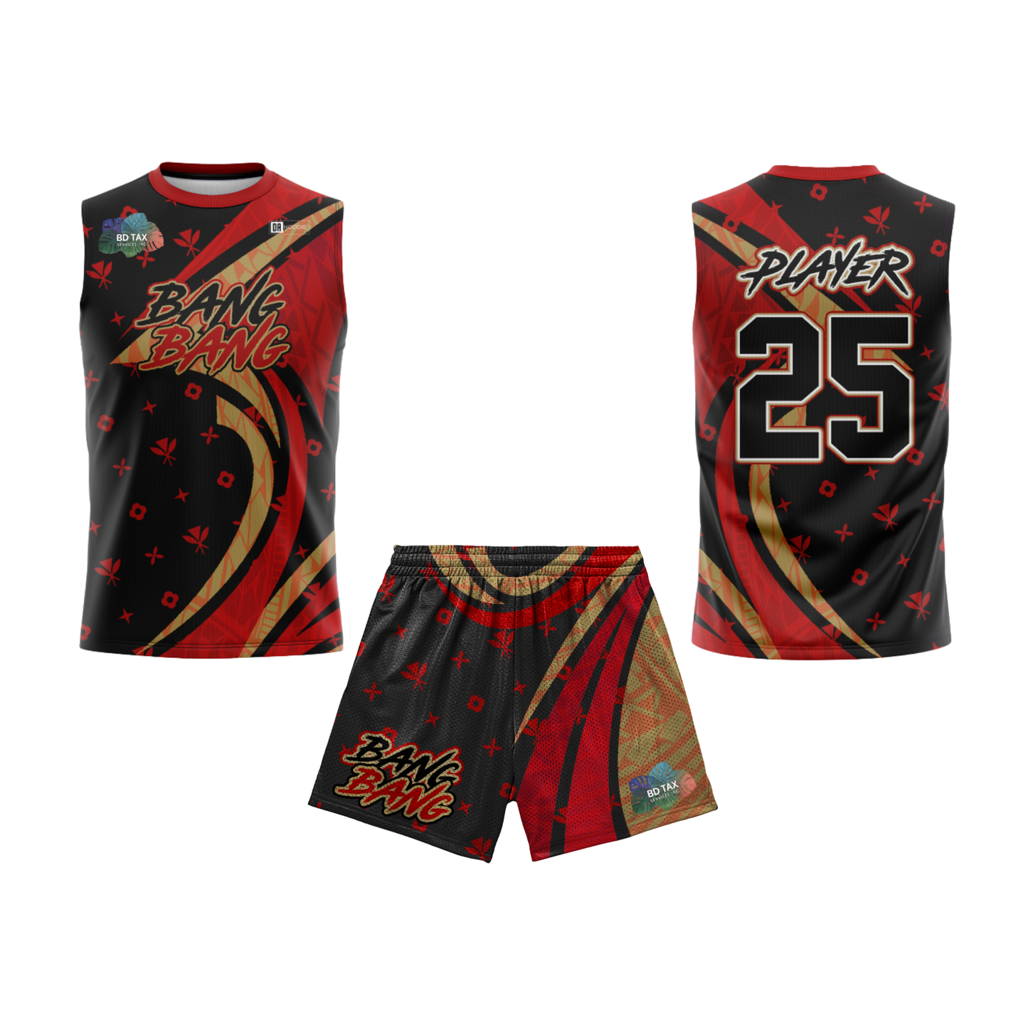 Niner Empire Flag Football Jersey Combo Mesh Shorts - Black
