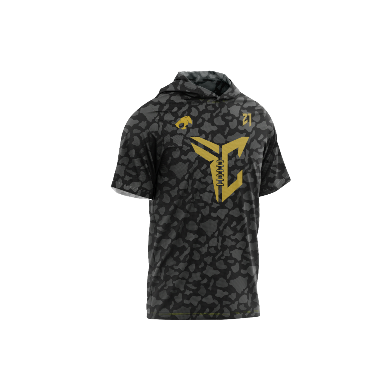 Thundercats Football Parent Short Sleeve Shirt Booster Mamba - Black