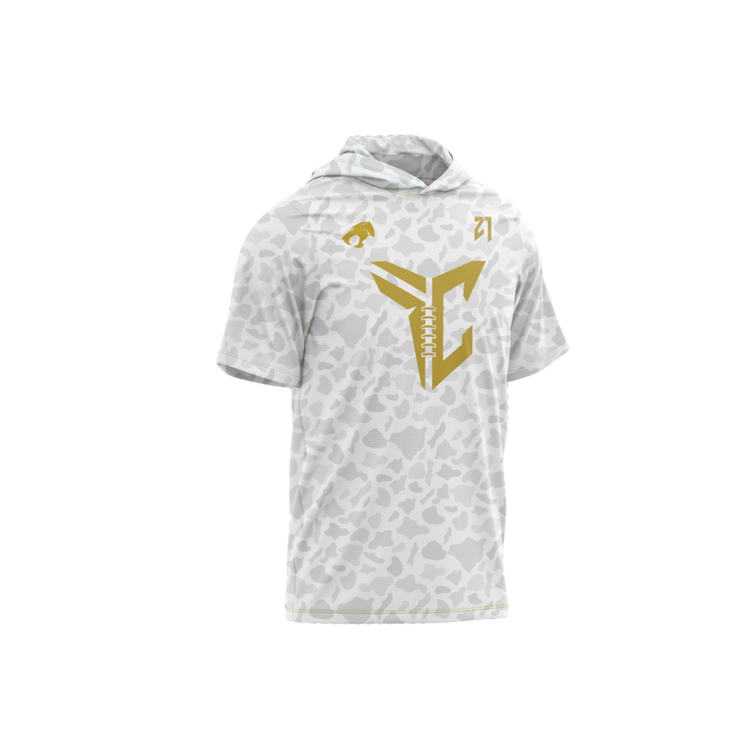 Thundercats Football Parent Short Sleeve Shirt Booster Mamba - White