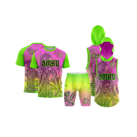 *CUSTOM* Team 8MHD Flag Football 2 Top & 1 Bottom Bundle Deal - PINK
