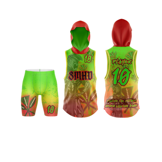 *CUSTOM* Team 8MHD Flag Football Jersey Combo Set - Red