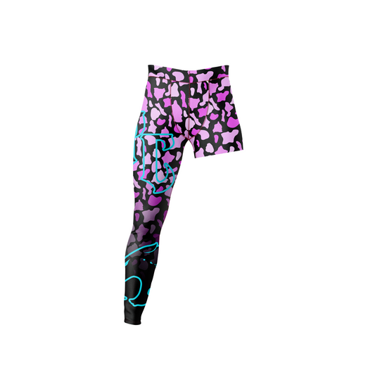 Thundercats Hawaii Camo Single leg Compression Pants - PINK