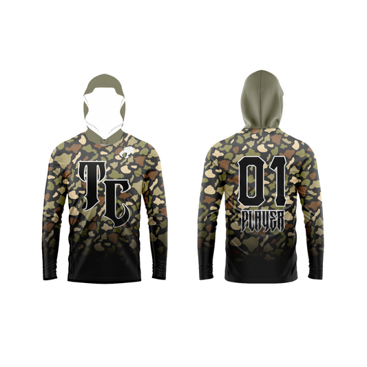 Thundercats Football Parent Long Sleeve Shirt Booster Hawaii Camo - Black
